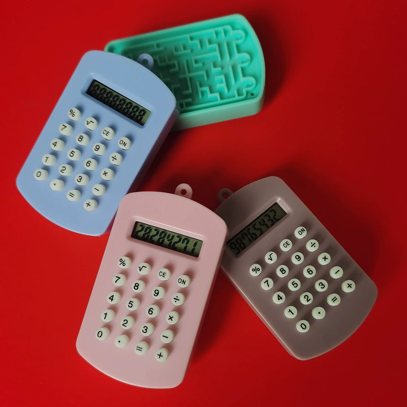 Маленький novelty калькулятор Palm-on-type мультяшный ученический компьютерный брелок в форме яблока рыбы печенье