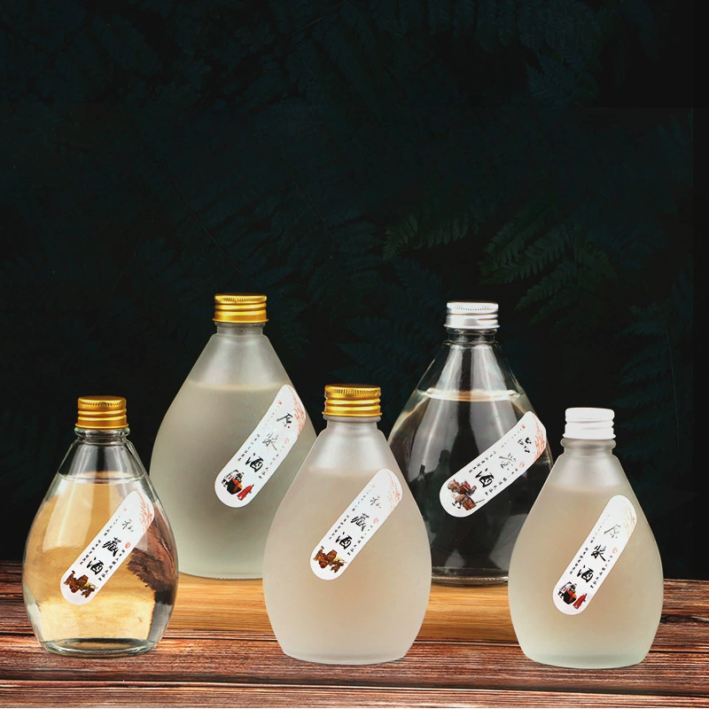 Glass bottle, matte rice wine, 500 ml