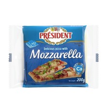 包邮进口总统马苏里拉芝士片200g干酪汉堡三明治西餐早餐奶酪片
