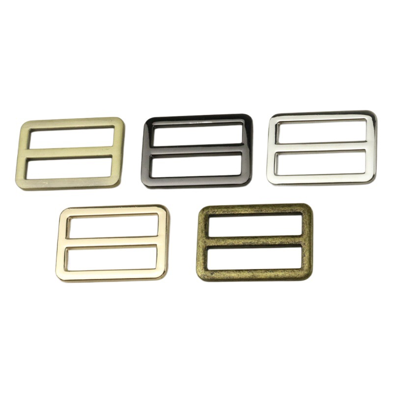 1.2-inch bag metal Japanese buckle flat line bag strap shoulder strap three-gear buckle zinc alloy flat line ribbon adjustable buckle
