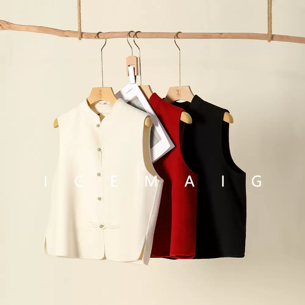 小众设计国风盘扣马甲女新款立领背心时髦洋气新中式气质无袖上衣
