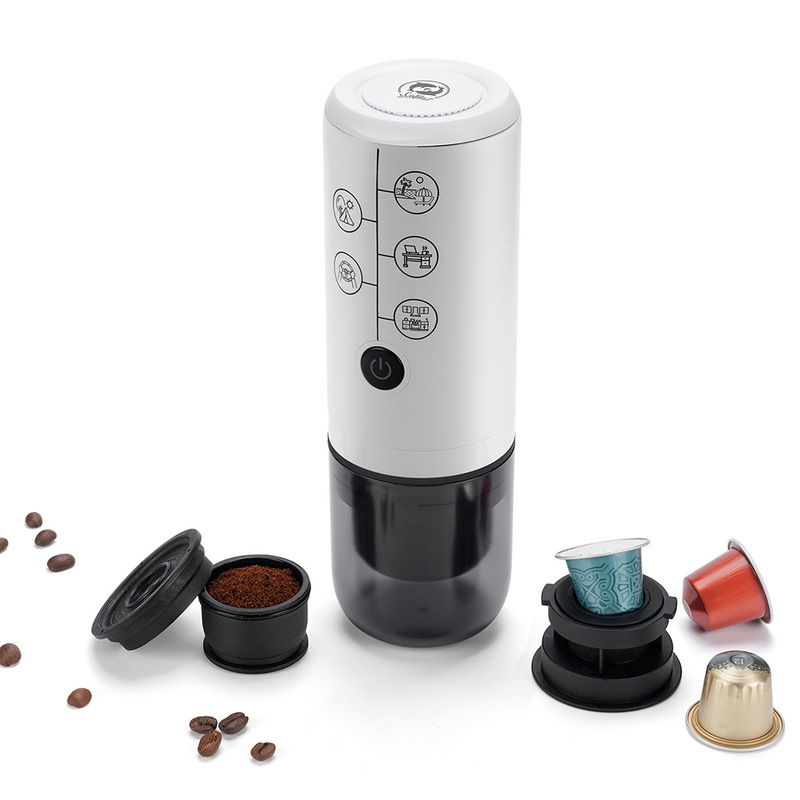icafilas creative wireless charging 2-in -1 outdoor portable espresso machine with powder bin Nes capsule bin