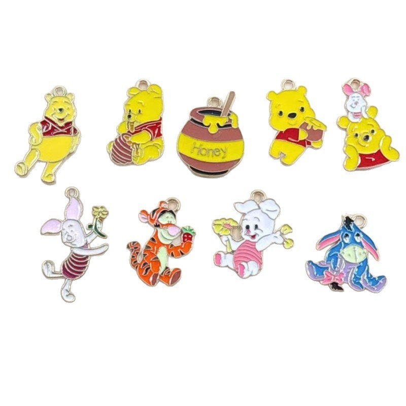 漫画かわいい子豚ビニグマ虎滴油合金DIYイヤリングペンダントネックレスキーホルダーアクセサリーアクセサリー|undefined