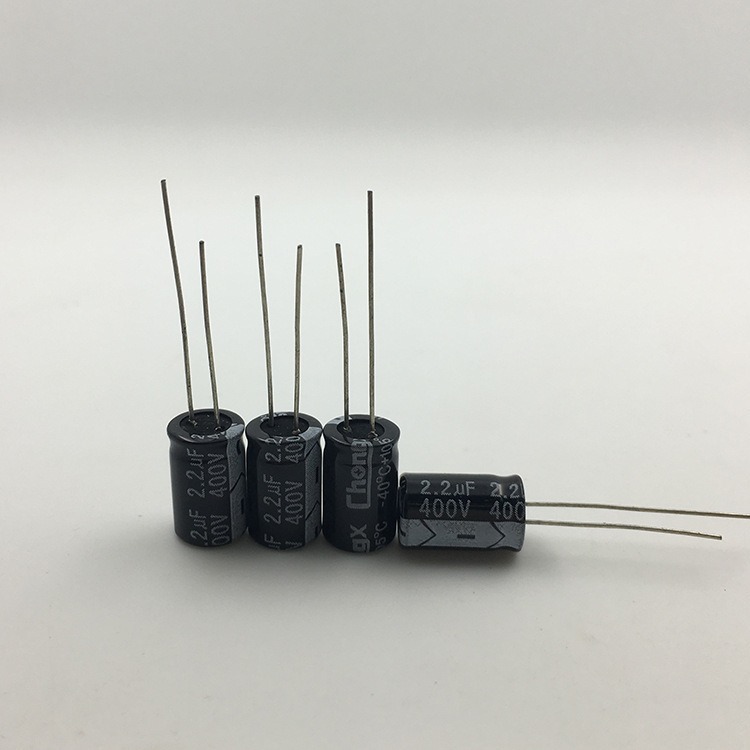 小体积铝电解电容400V2.2UF同向引出线直柱型固定铝电解电容