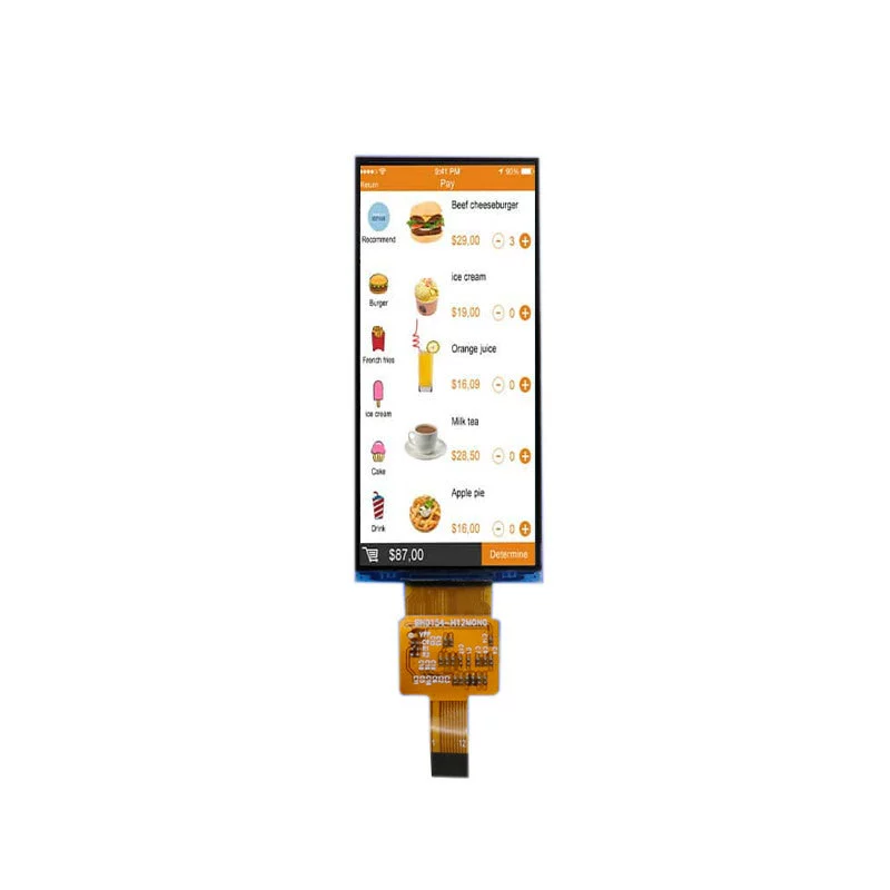 2,9-дюймовый MIP отражающий экран 168×384 TFT LCD для улицы, низкое энергопотребление