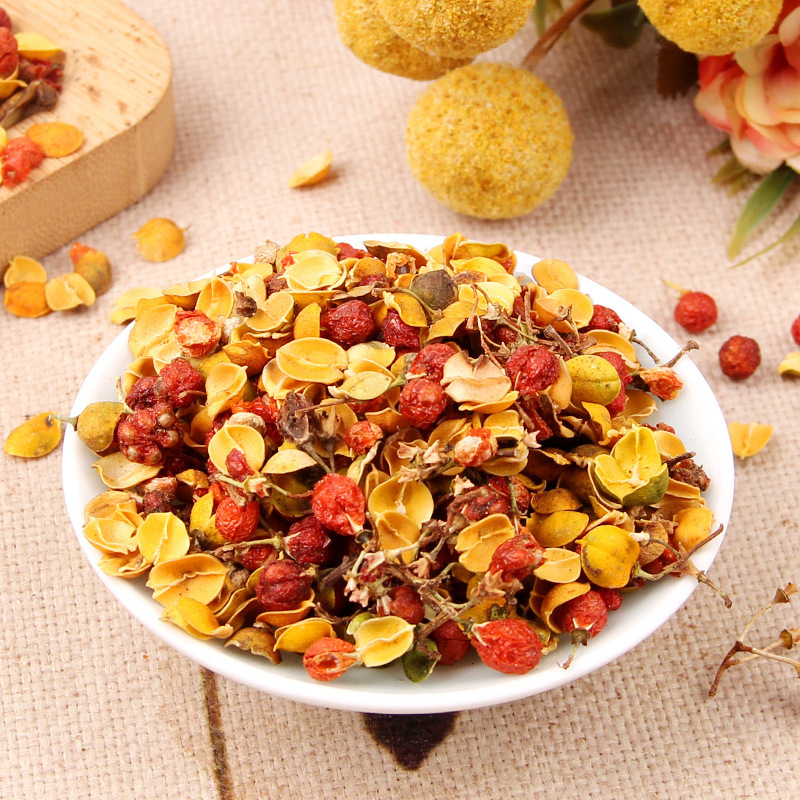 He Huan Flower Dried Albizia Flowers 100g Canister Traditional Chinese Herbal Tea Ingredient key features