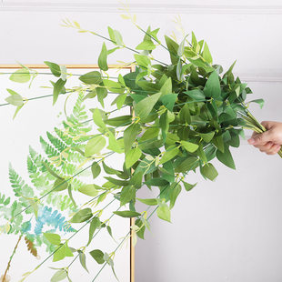 欧丽菲 Simulated leaf clematis fake leaves flower arrangement plant wall accessories plastic simulated flowers and green plants