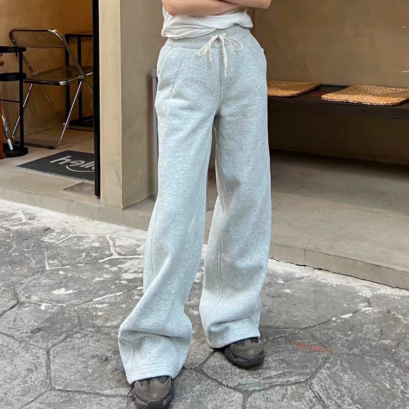 Lulu Original Scuba Women's Mid-Waist Versatile Wide-Leg Sports Casual Sweatpants Yoga Pants Flared Pants Long Pants Lulu Original Scuba Women's Mid-Waist Versatile Wide-Leg Sports Casual Sweatpants Yoga Pants Flared Pants Long Pants