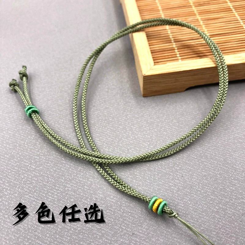 Мужское и женское ожерелье с нефритовым кулоном ручной работы, веревка, регулируемая подвесная веревка, Высококачественная простая многоцветная по желанию
