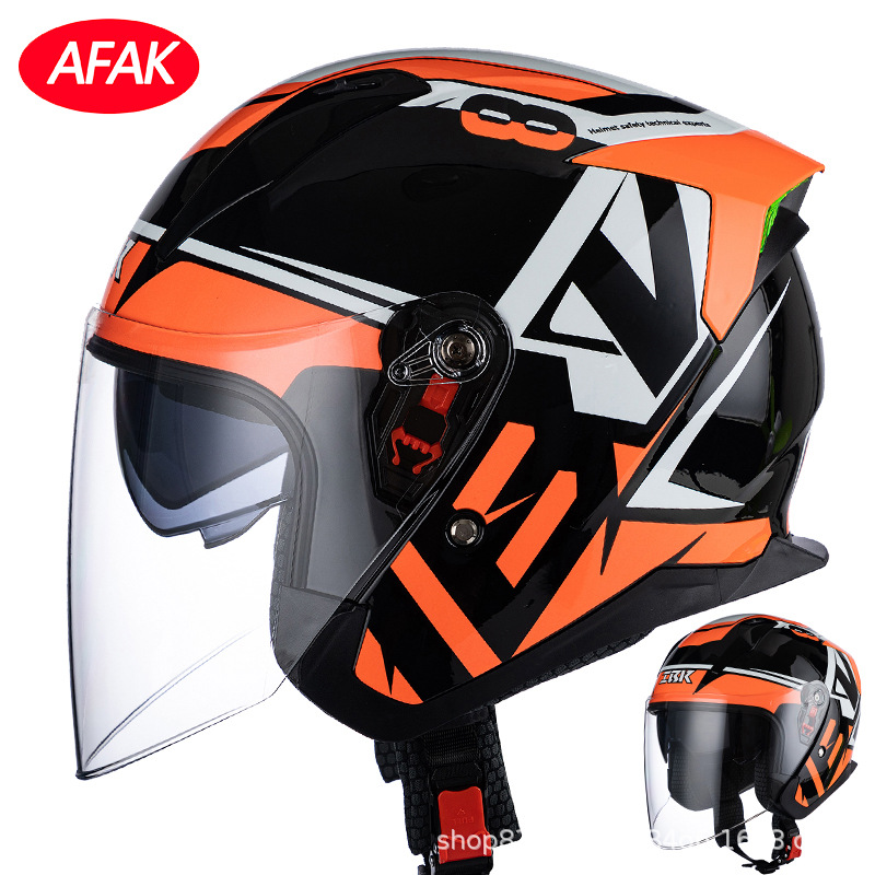 Fabricante 3C certificado motocicleta de doble cara espejo casco invierno hombres y mujeres motocicleta eléctrica casco de seguridad medio casco al por mayor