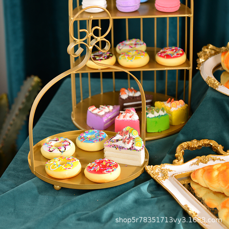Postre de boda estante de pastel de mesa comida fría para el té de la tarde estante de refrigerio de postre europeo estante de exhibición image 4