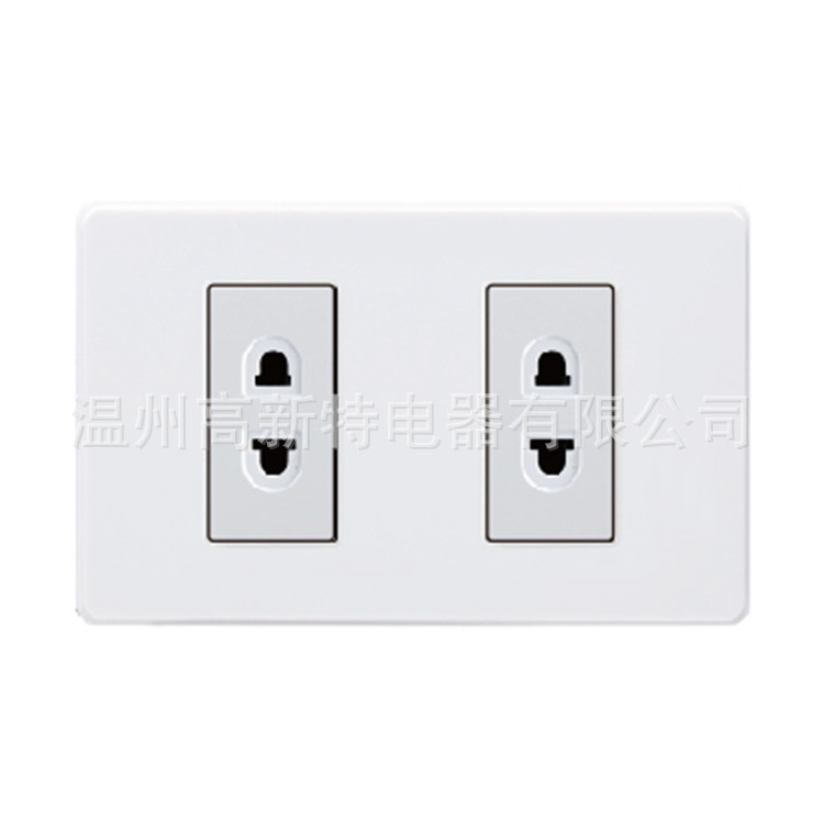 外贸南美开关118系列 120系列-VC 二位圆扁插座 秘鲁插座