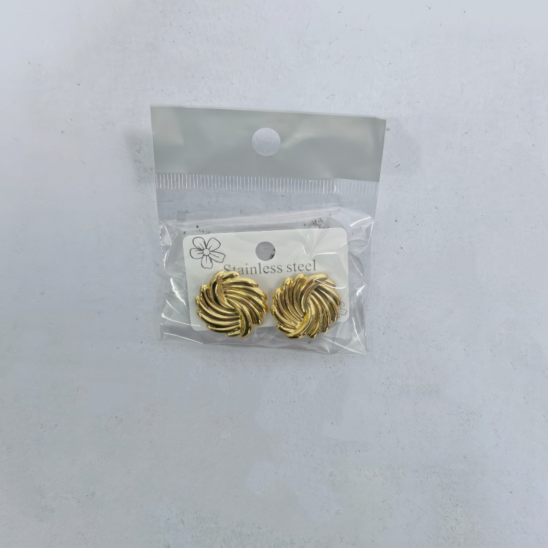 Aretes Geométricos de Corazón de Acero Inoxidable 304 Galvanizado para Mujer