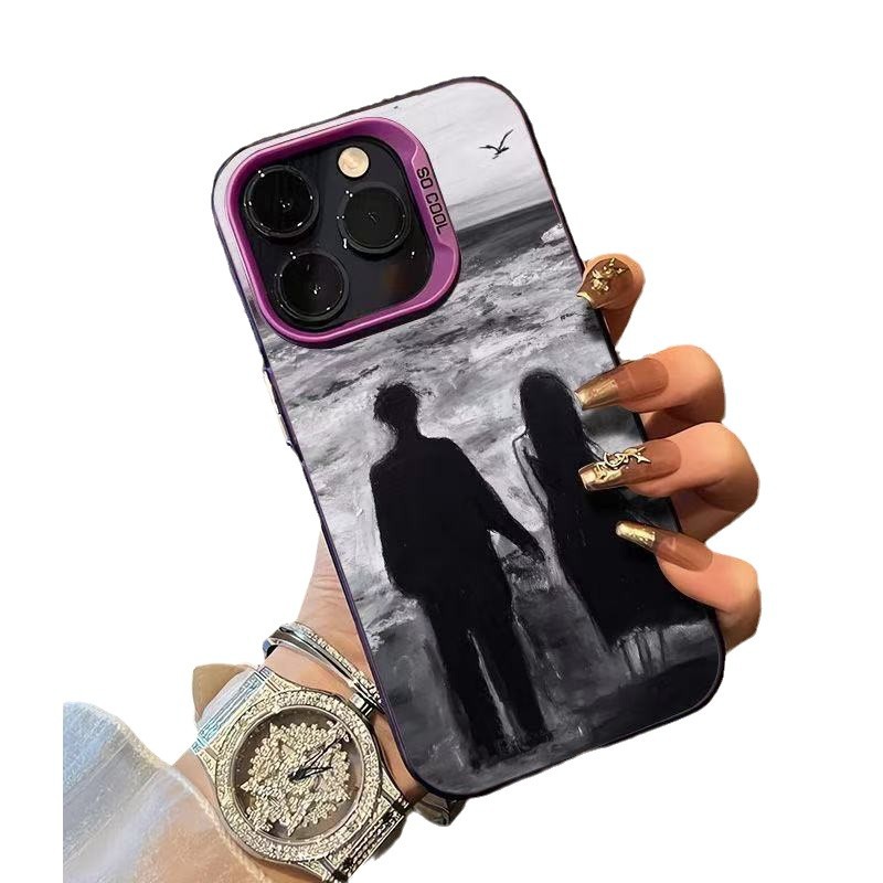 Funda para teléfono móvil iphone16 pareja Apple 15promax/14 anti-caída 13pro12 romántico 11 Europa y América
