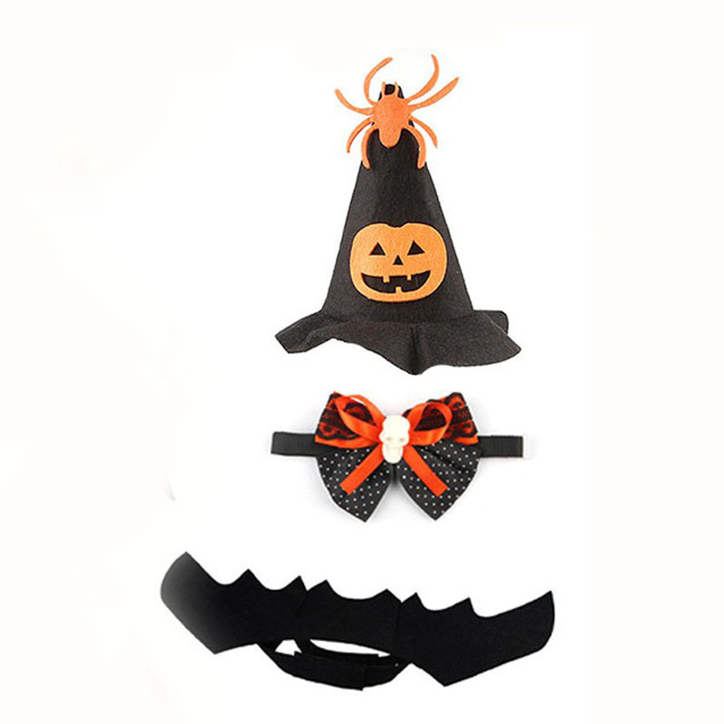 新しいクロスボーダーハロウィンペット雰囲気コスチュームアクセサリーセットハロウィン猫ドレスアップペット変身コスチュームドレスアップ|undefined