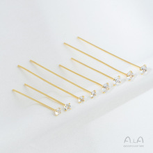 ����ɫ14K�����Ƕ�ʯT��ֹ����9���diy�����朶��h�Ʒ����