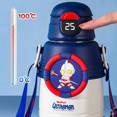 奧特曼兒童防摔316食品級保溫水杯男孩寶寶水壺上學專用吸管杯子