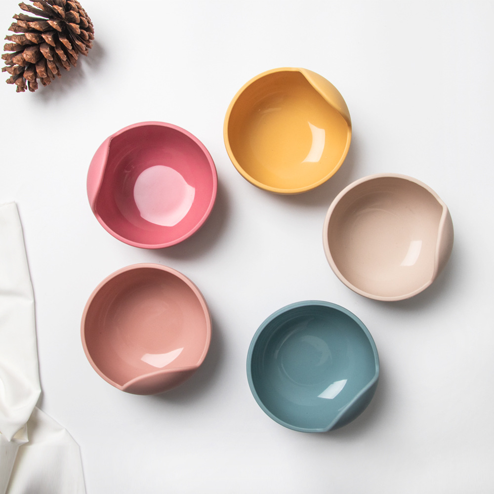 Bebé de silicona suplemento alimenticio Tazón Cuchara traje bebé lechón tazón de cocina resistente a las caídas entrenamiento de alimentación niños merienda tazón vajilla