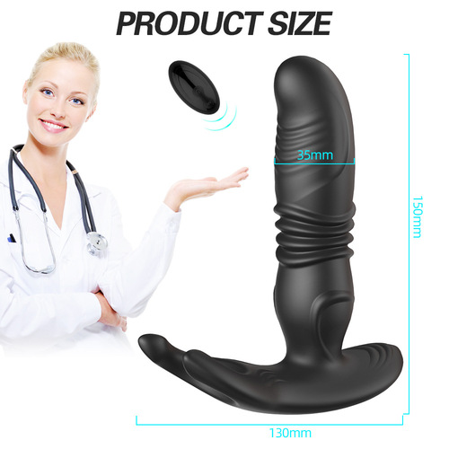 Wireless remote control retractable prostate massager for men, vibrating massage masturbation device for men, adult sex products wholesale