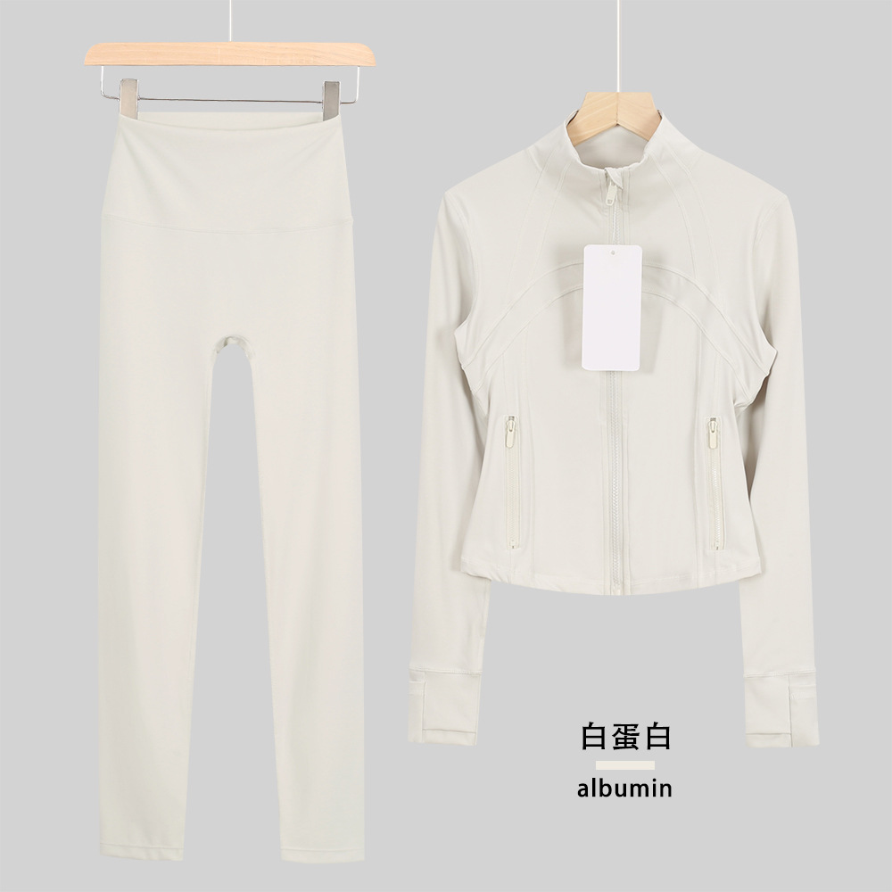 Lululacie chaqueta de cuello corto de nueve puntos chaqueta deportiva DF chaqueta chaqueta chaqueta de manga larga ropa de yoga de fitness para mujeres
