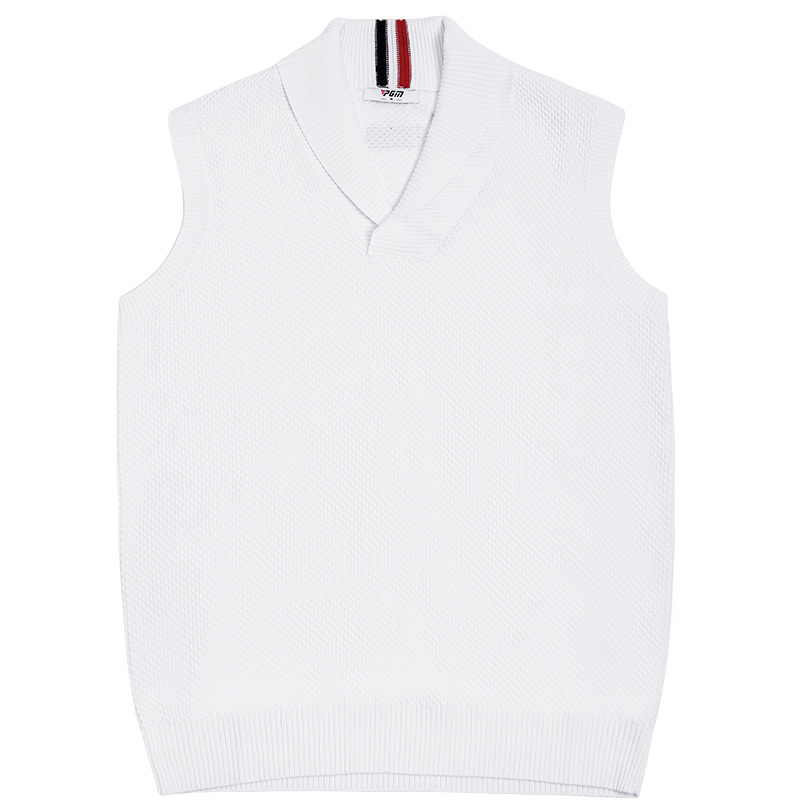 Áo ba lỗ len nam PGM cổ chữ V mùa thu đông giữ ấm — YF721-Vest xám mặt trăng, YF721-áo ba lỗ màu trắng, YF721-áo ba lỗ màu đen