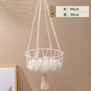 Pet Swing for All Seasons, Handmade Woven Cat Nest, Ins Pet Hanging Basket, Cat Hanging Basket, Net Bag, Bohemian Cat