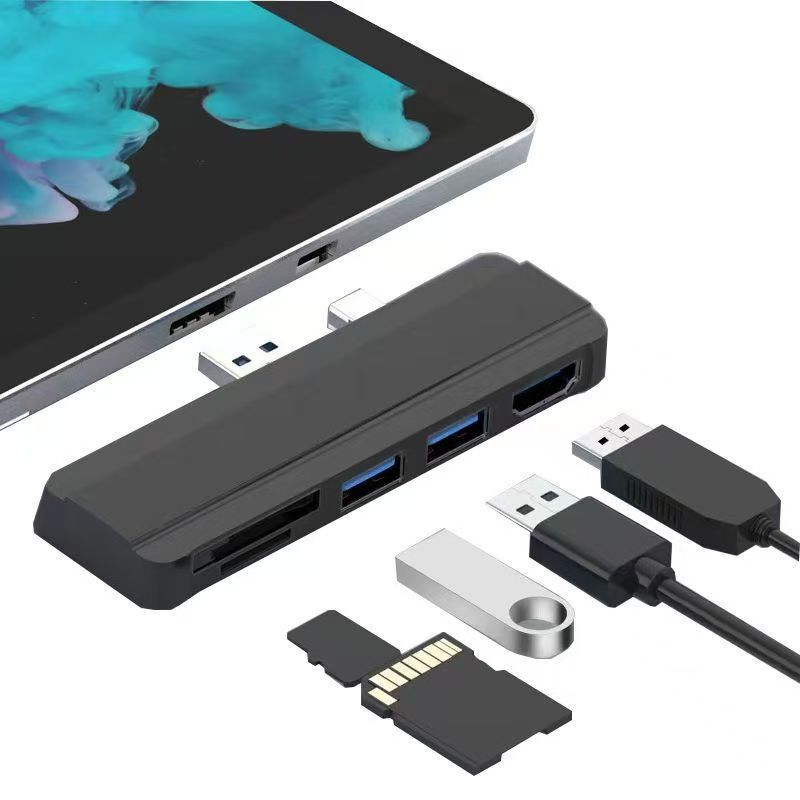 The Docking Station Is Suitable for Surface Pro4/5/6 Laptops, USB to HDMI Docking Station, Card Reader, Usb3.0