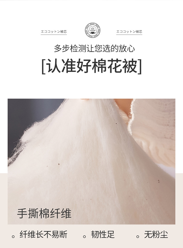 迹添雅 100%棉花被子亲肤水洗棉冬被芯春秋被