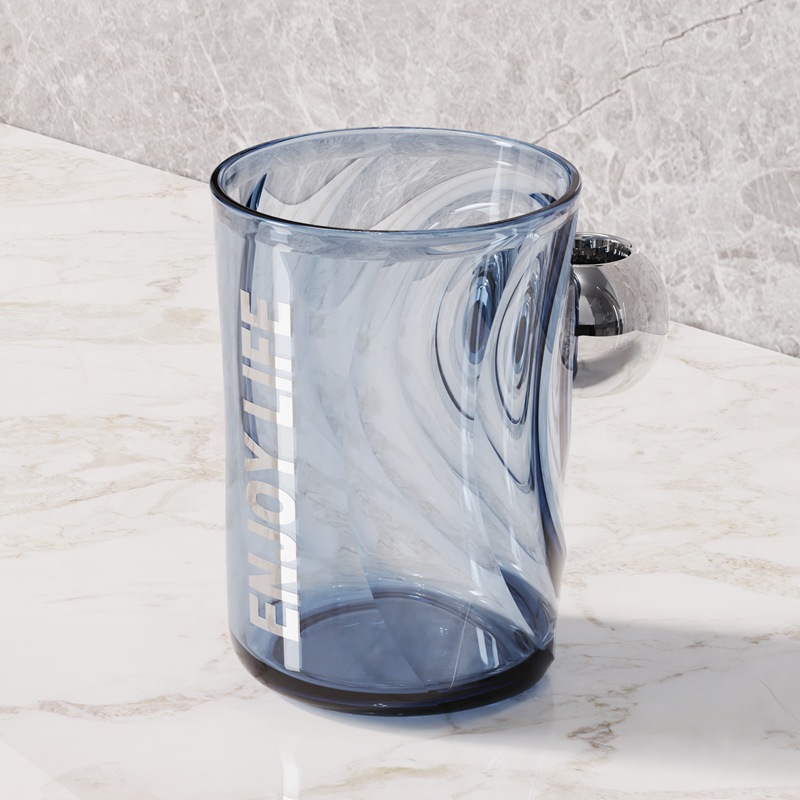 Taza de enjuague de patrón glacial, taza de cepillo de dientes transparente de lujo, taza de lavado de pareja, taza de cepillo de dientes de niños, taza de cepillo de dientes de estudiantes