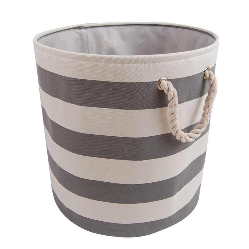 家用玩具杂物整理收纳篓 帆布防尘防水收纳筐脏衣收纳篮厂家供应