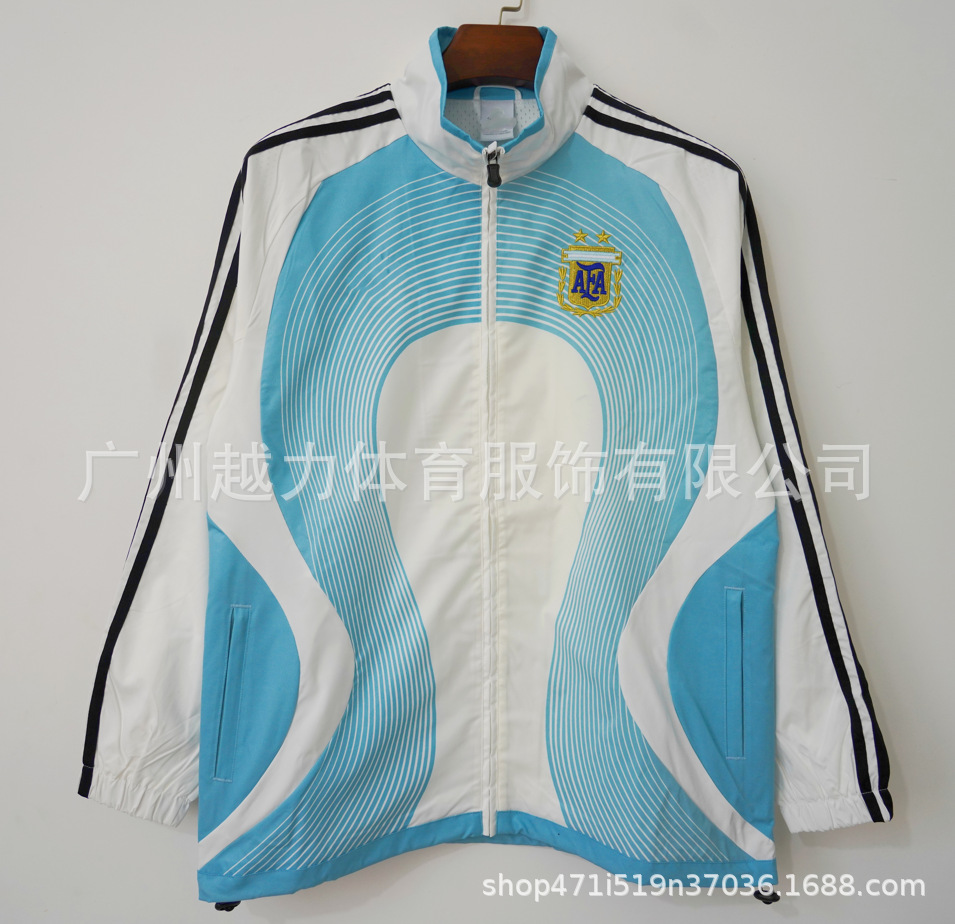 Chaqueta Bordada retro de manga larga y gruesa Manchester United Barcelona Inglaterra Brasil Real Madrid Liverpool image 58