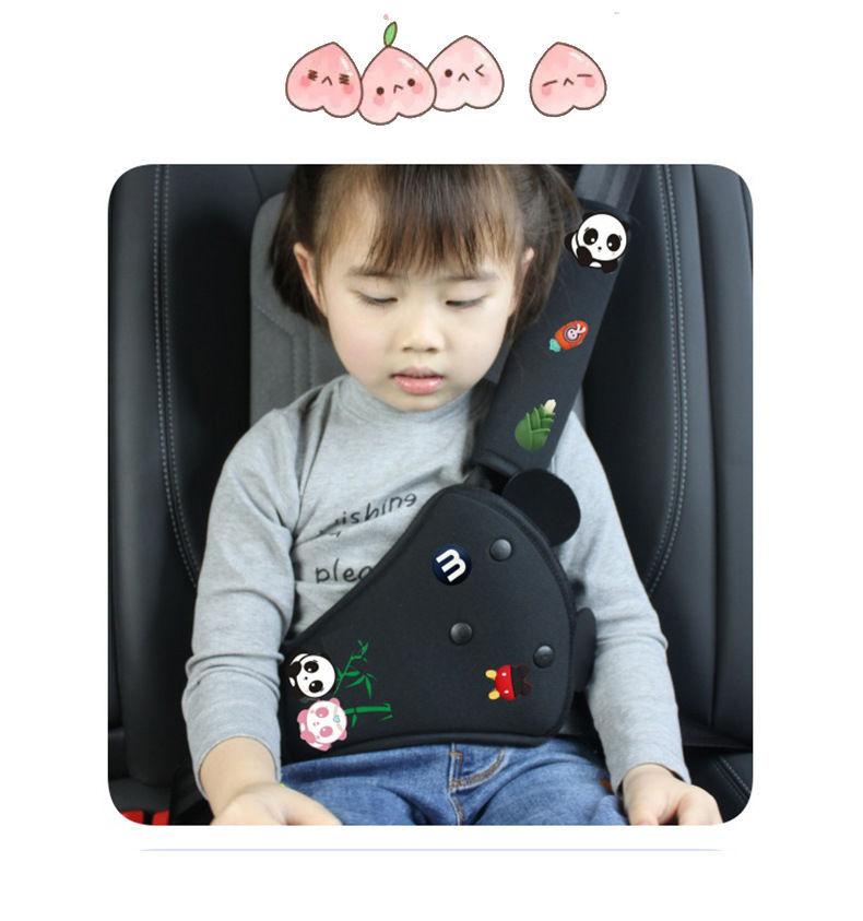 Car Seat Belt Portable Removable and Washable Anti-Stranglehold Pad Cartoon Decorative Shoulder Pad Adjustment Safety Auxiliary Set