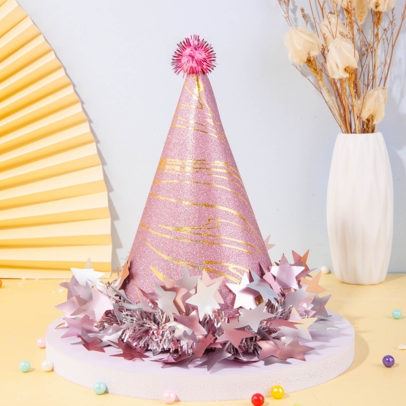 クロスボーダーインスタイルハイエンド誕生日帽子子供大人ホリデーパーティー用品赤ちゃん誕生日スター誕生日帽子|undefined