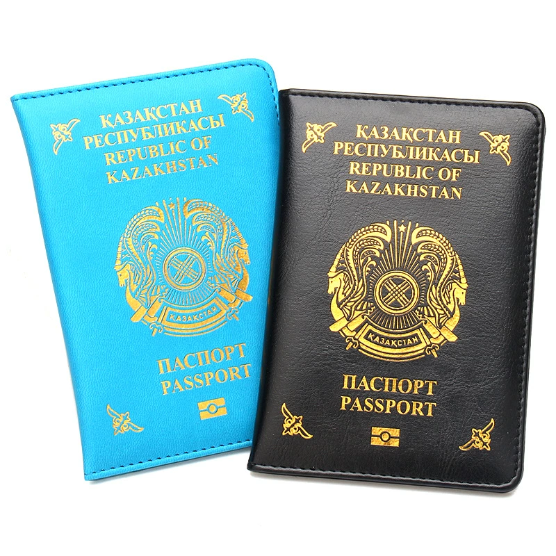 Паспортный чехол Казахстан Мужской и Женский универсальный кожаный тонкий паспорт кейс оптом