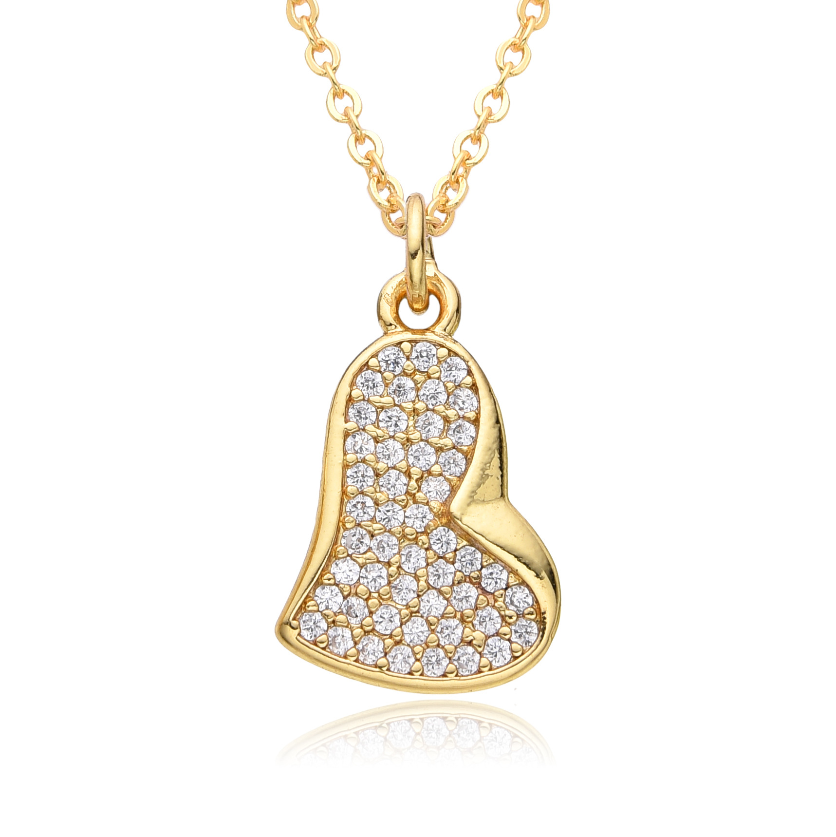 9g Weight Copper Pendant Material Zircon Inlay Material Pendant Necklace Classification Copper Chain Material 1 Piece Quantity Holiday, Date, Street Occasion Copper Material Heart Shape Pattern Women's Gender Inlay Design Simple Style, Classic Style Style Copper Inlay Heart Shape Zircon Pendant Necklace 7