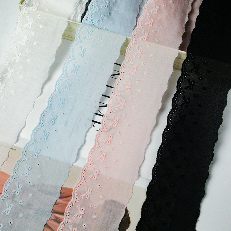 Factory direct supply in stock bow cotton lace width 7cm DIY headwear cotton environmental protection clothing accessories wholesale Factory direct supply in stock bow cotton lace width 7cm DIY headwear cotton environmental protection clothing accessories wholesale