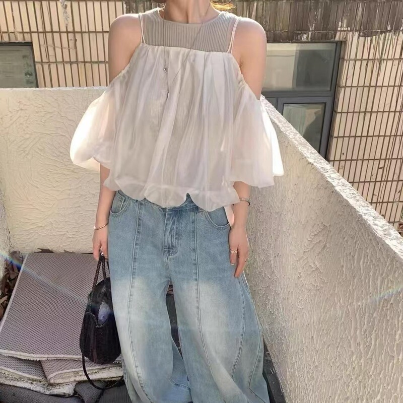 Korean Fashion Outfits for Women 2026 Spring and Summer New French Style Slimming Suspender Knitted Vest Two-Piece Set Sheep Wool Korean Fashion Outfits for Women 2026 Spring and Summer New French Style Slimming Suspender Knitted Vest Two-Piece Set Sheep Wool