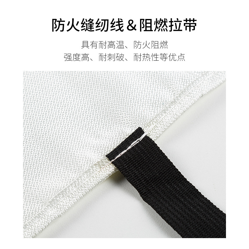 0.45mm fire extinguishing blanket national standard fire certification fiberglass household box packed fireproof blanket 15001500