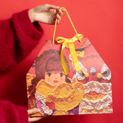 福娃納福新年禮袋創意春節禮品袋零食小物件伴手禮手提袋包裝紙袋