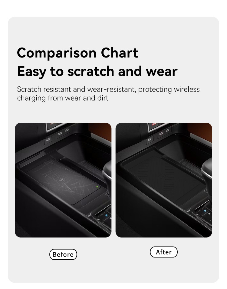 Suitable for 25 Camry Xv80 Wireless Charging Silicone Anti-Slip Mat Car Protection Car Supplies Modification