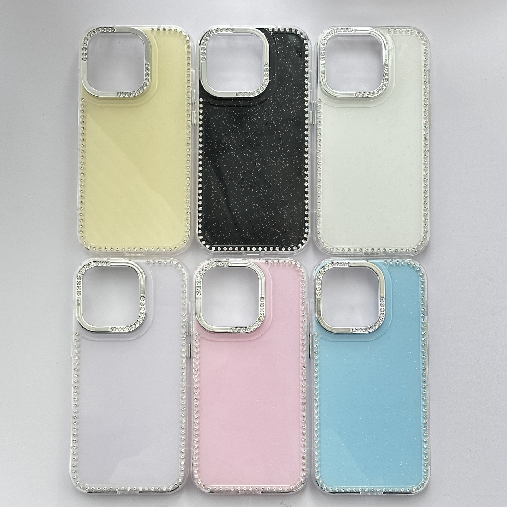 Diamante flash de dopamina de color simple para Apple 16ProMax funda para teléfono 15Pro Pareja 14/13 Nuevo 15PM