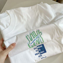 100纯棉白色简约短袖t恤男女夏季学生韩版宽松百搭复古上衣潮