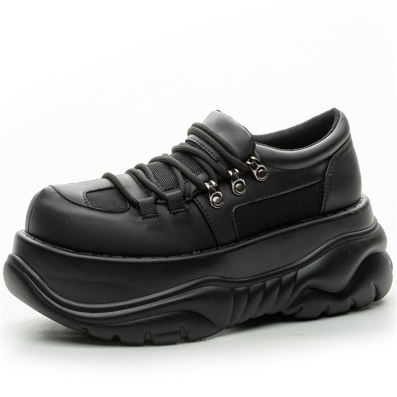 Cross-Border Plus-Size 45 46 Thick-Soled Platform Shoes Height-Increasing 8cm Casual Shoes Niche Punk Style Big-Toe Shoes for Women Cross-Border Plus-Size 45 46 Thick-Soled Platform Shoes Height-Increasing 8cm Casual Shoes Niche Punk Style Big-Toe Shoes for Women