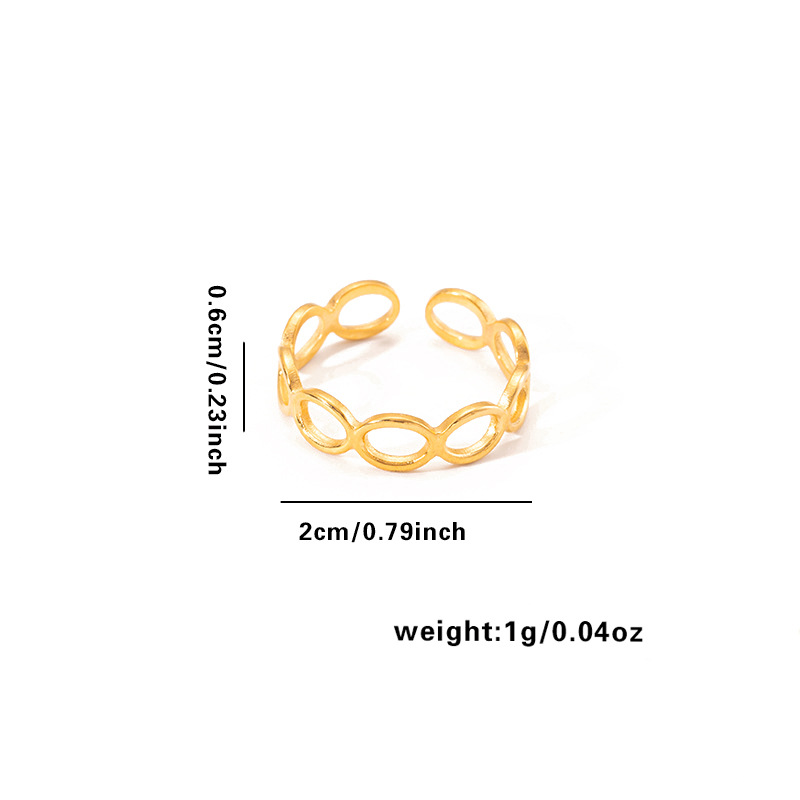 Groothandel Sieraden Vrije Tijd Eenvoudige Stijl Street High Street Bladeren Liefde Hartvorm Bloemen Titanium Staal Galvaniseren Open Ring display picture 44