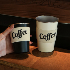 Printed 304 stainless steel single-layer spray-coated beer mug restaurant commercial cold drink cup fashionable coffee cup water cup