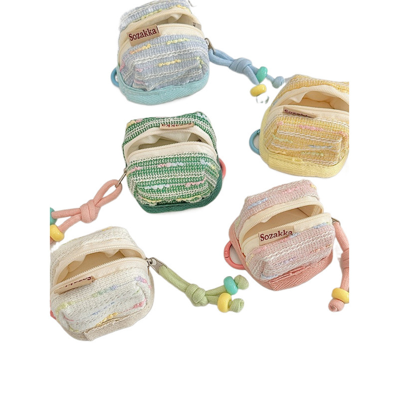 Cubierta de auriculares de viento pequeño lindo portátil para Apple Bluetooth inalámbrico almacenamiento fábrica de tela suave al por mayor