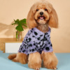 Pets clothes winter new pattern violet Leopard Kitty Cardigan lovely thickening Rabbit's hair zipper coat Dogs clothes