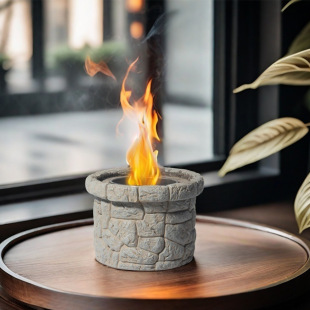 Cross-border Hot Selling Simple Desktop Alcohol Small brazier Portable Cement Fireplace Outdoor Mini Heating Stove