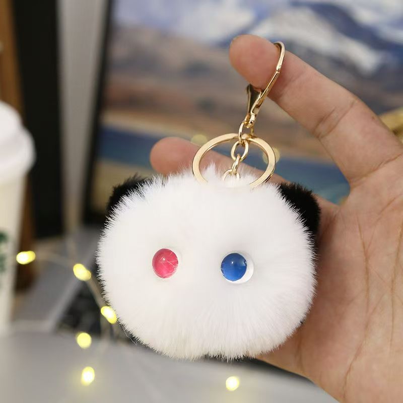 Gato de carbón nuevo colgante de peluche hecho a mano gatos ligeros llaveros lindos bolsas escolares colgante regalo creativo