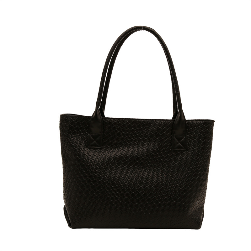 Bolso de hombro de mujer, bolso de verano, nuevo estilo de moda, bolso de cuero suave tejido de gran capacidad, bolso de mano de mujer, bolso de mano de mujer